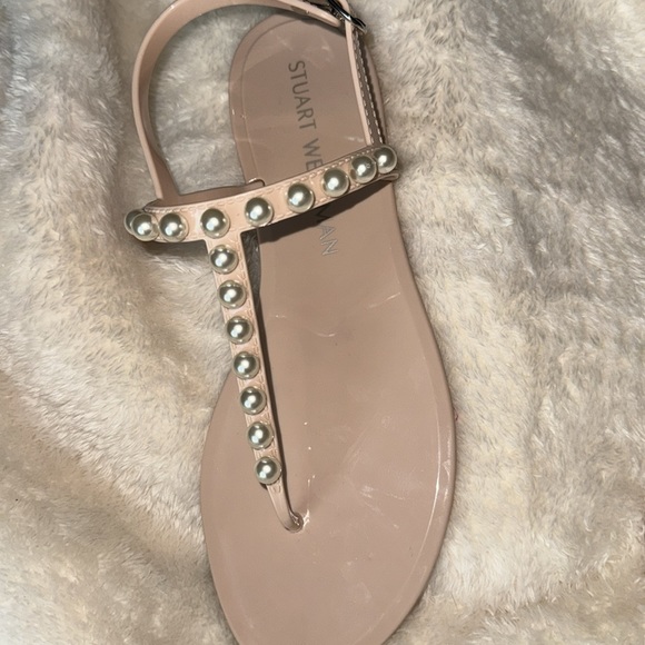 EUC Stuart Weitzman Goldie Embellished Sandals, Size 10 - Picture 3 of 12